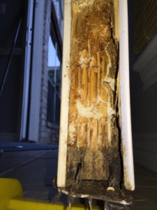 rotten wood door - inside